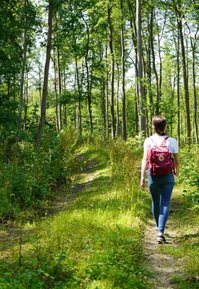 Person beim Wandern