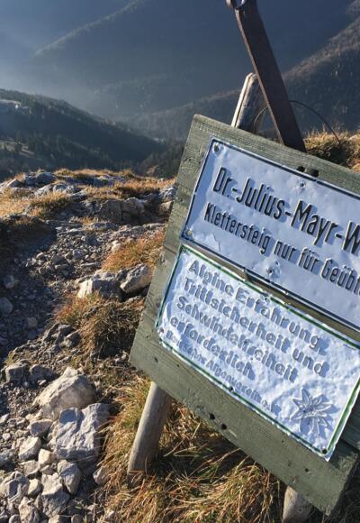 Über den Klettersteig vom Brünnsteinhaus auf den Brünnstein
