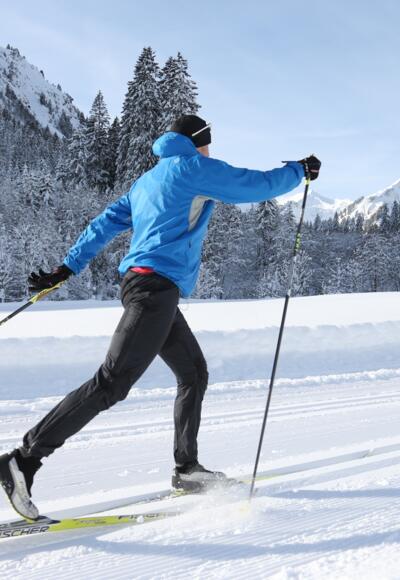 Langlaufen auf der Steinbock-Loipe