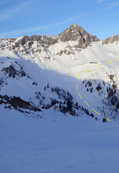 Karkopfanstieg vom Wurmfeldanstieg aus gesehen