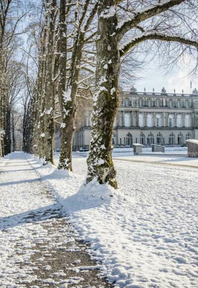 Schloss Herrenchiemsee im Winter