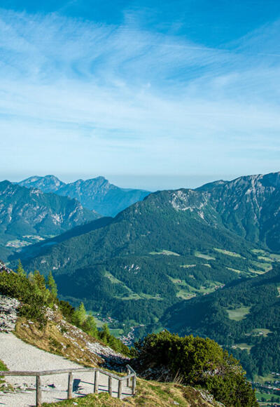 Blick vom Kehlsteinhaus zum Untersberg