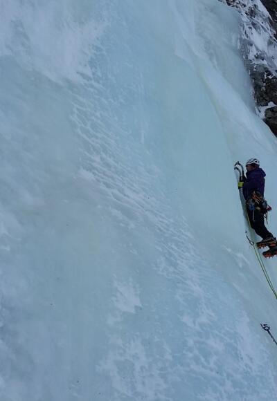 Im Vorstieg in der dritten Seillänge