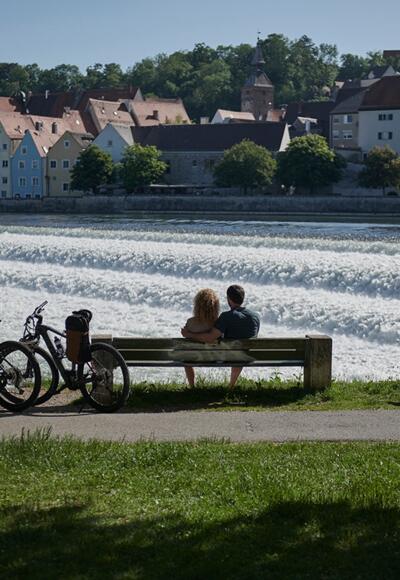 Aussicht am Lechwehr in Landsberg am Lech