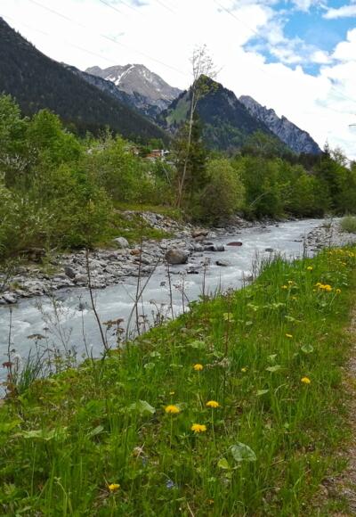 Klostertal Radweg entlang der Alfenz