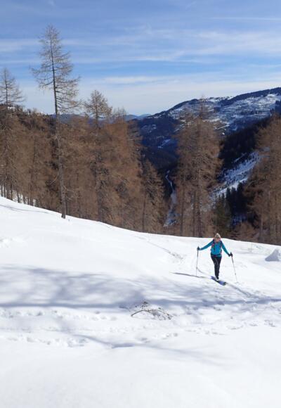 Im unteren Teil des Anstieges