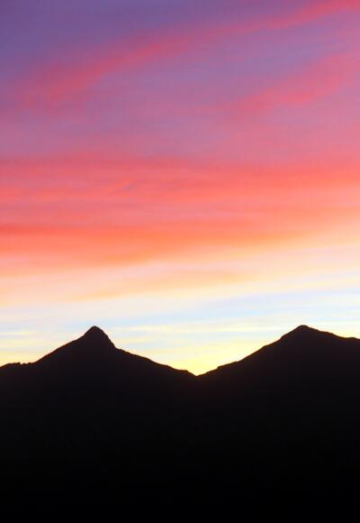 Tolle Sonnenaufgänge wer in der Schwarzenberghütte übernachtet