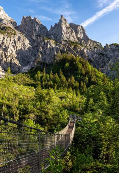Hängebrücke im Klausbachtal