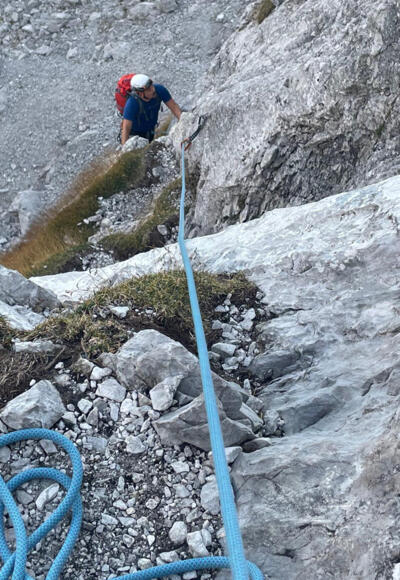Unterwegs in der zweiten Seillänge