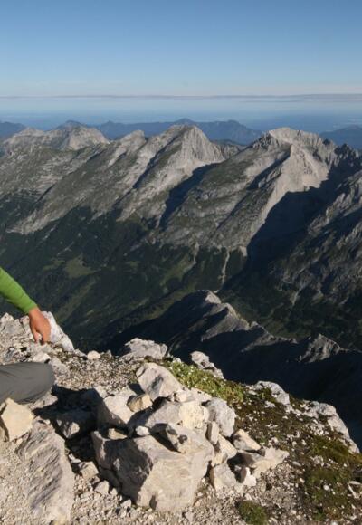 Am höchsten Punkt des Karwendelgebirges