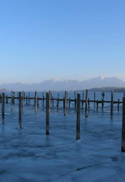Die winterliche Alpen im Blick