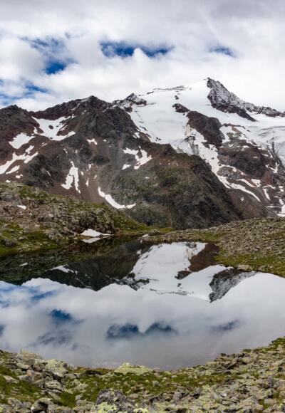 Seescharte, Gamsspitzl, Wilder Freiger und Aperer Freiger (v.l.n.r.)