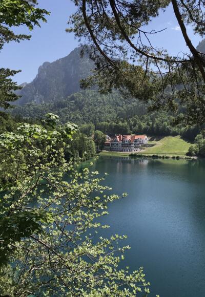 Blick vom Pindarplatz auf Hohenschwangau