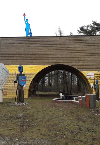 Skulpturenpark Deutsche Einheit - Brücke über die Grenze von DDR nach BRD