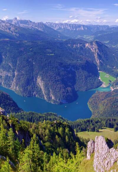Etappenziel dieser Trailrunning-Tour ist der Jenner mit Blick auf den Königssee