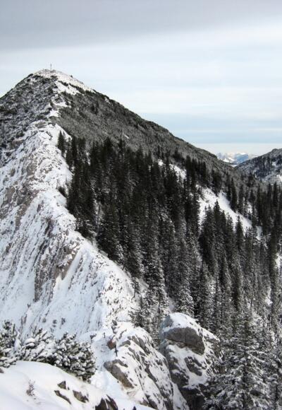 Der Gipfel der Brecherspitze von Westen
