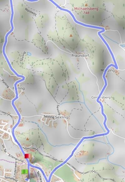 Lauf- und Wanderstrecke Euroline - Runde