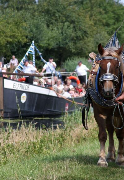 Treideln mit der Elfriede auf dem Ludwig-Donau-Main-Kanal