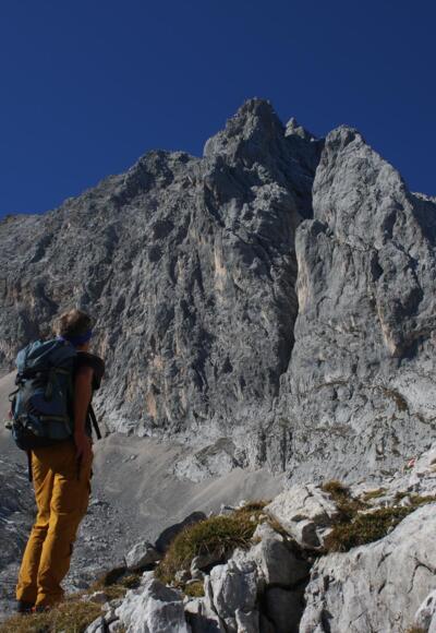 Am Leutascher Platt kommt das Ziel ins Blickfeld