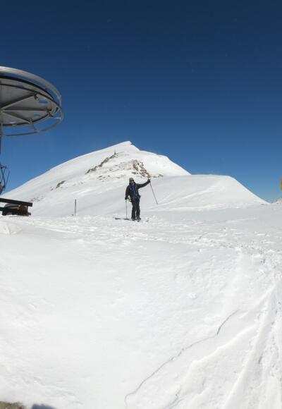 Der Einstieg zum Klettersteig befindet sich direkt neben der Bergstation Riffelbahn II