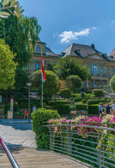 An den Schlossterrassen in Bayreuth im Fichtelgebirge