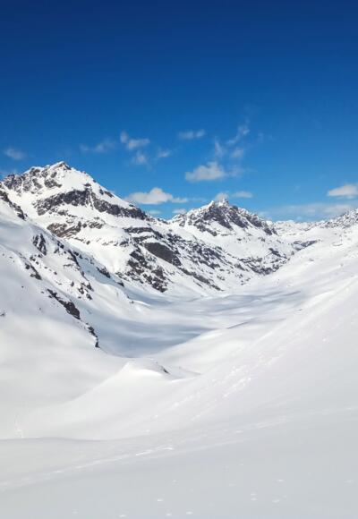 Blick hinaus ins Klostertal.