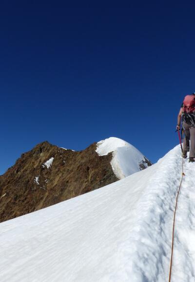 Die Wildspitze bereits im Blickfeld.