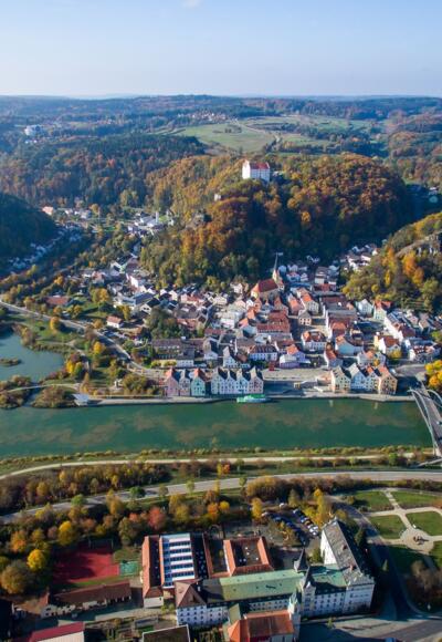 Riedenburg : Vue sur la vallée de l'Altmühl