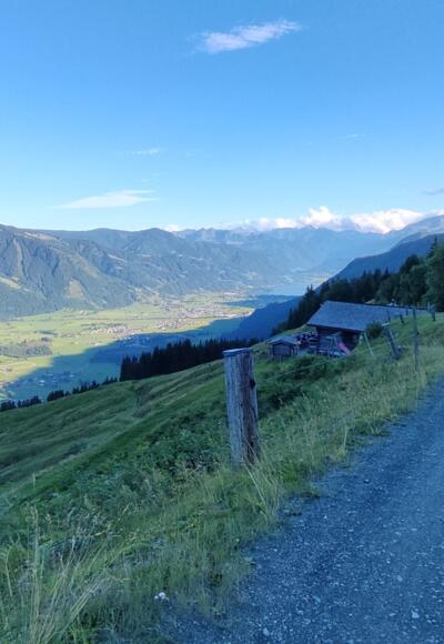 Bei der Örgenbauernalm mit Blick auf den Zeller See