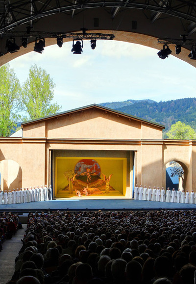 Fernwanderweg Meditationsweg Ammergauer Alpen - Bühne des Passionstheaters