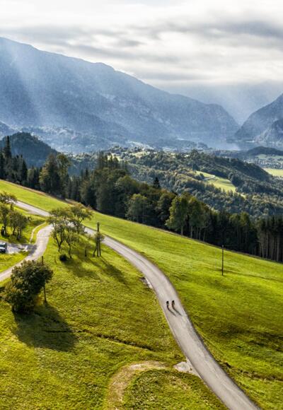 Panoramastraße Predigstuhl Abfahrt mit dem Gravel Bike