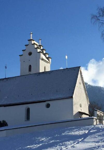 Kirche St. Margarethen im Winter