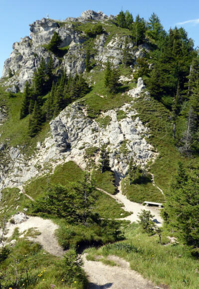 Alpiner Wegabschnitt auf den Nockstein