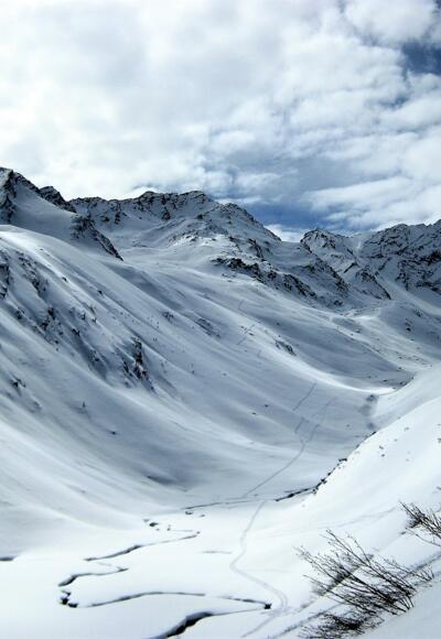 Rückblick ins zentrale Hochtal unter dem Wildkopf