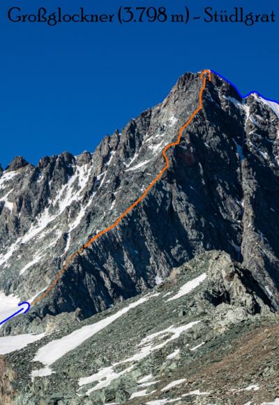 Himmelsleiter Stüdlgrat am Großglockner.