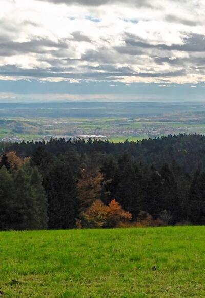 Fernblick bis zu den Alpen nach Unternebling