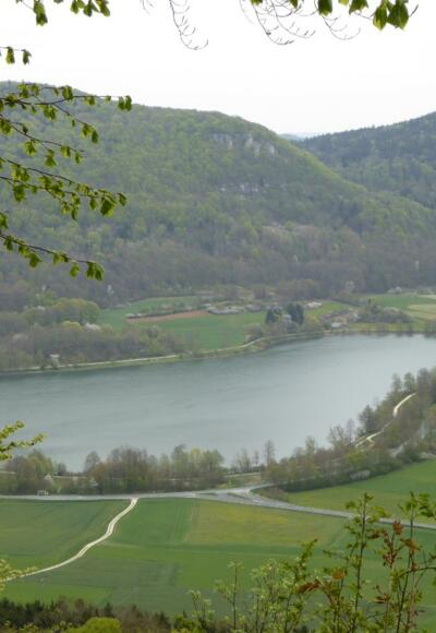 Blick vom Jungefernsprung auf den Happurger See