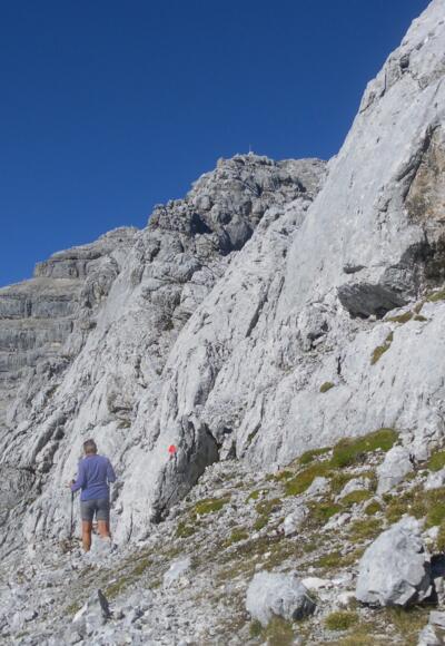 Felsbänder in der Westflanke