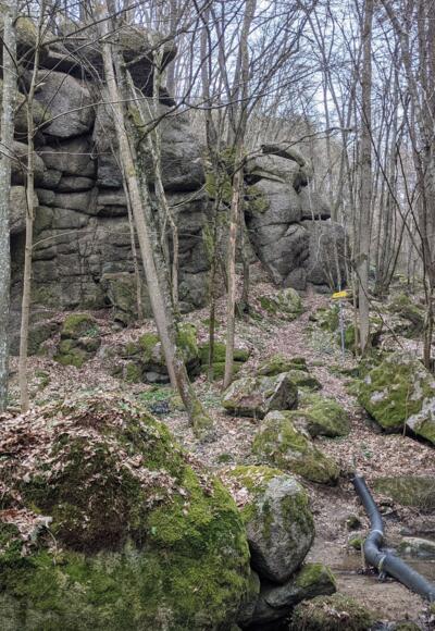 Der imposante Baderfelsen