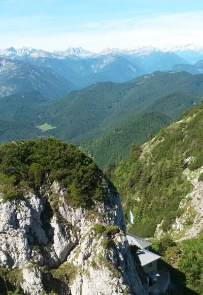 Blick auf Buchstein (links) und Roßstein (rechts)