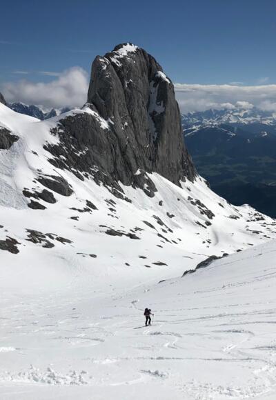 Rückblick zur Torsäule vom oberen Ochsenkar