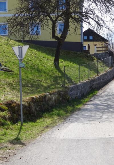Der riesige Eisvogel zeigt den Start des Weges