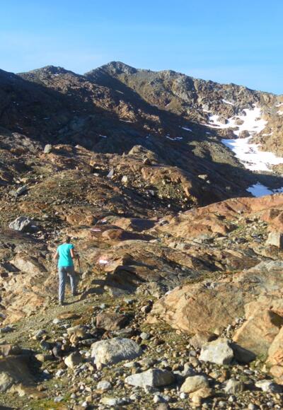 Roter Grat hinter dem oberen Kar