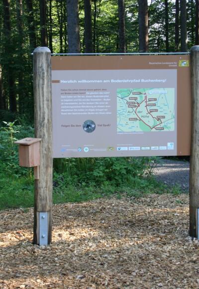 Starttafel des Bodenlehrpfades Buchenberg