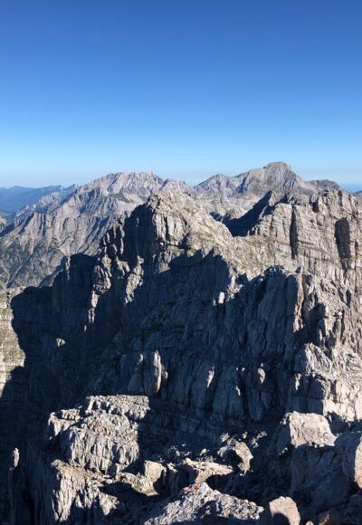 Blick über den Saalfelder Höhenweg in Richtung Watzmann