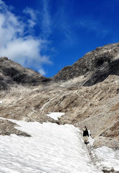 Blick auch Mädelegabel (re) und Hochfrottspitze (li)