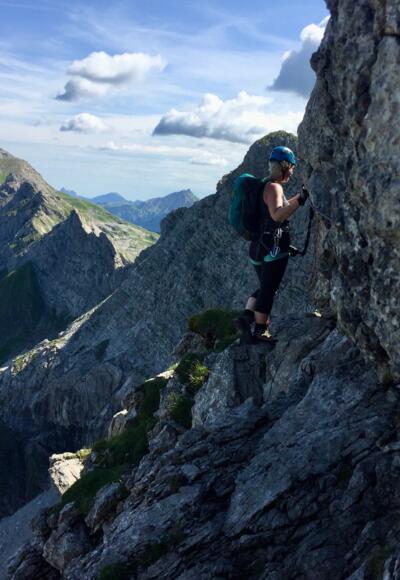 Unterwegs im Hindelanger Klettersteig