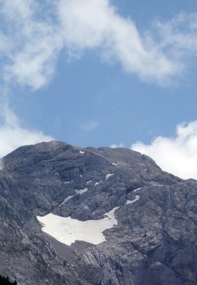 Rückblick zum Hohen Göll, 2522m.