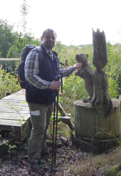 Wilde Biber am Holzsteg bei Steinach