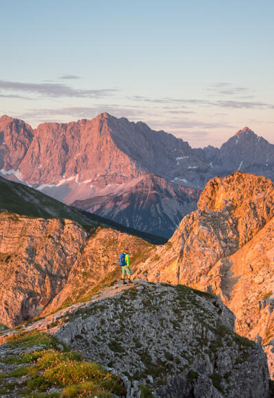 Traumblick von der Schöttelkarspitze zum Karwendel